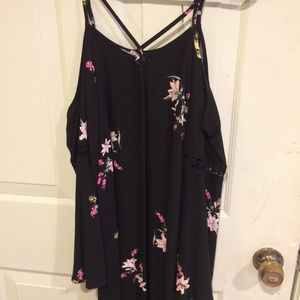 Beautiful Black Floral Summer Dress